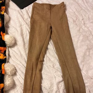 Fashion Nova Suede Pants (small)